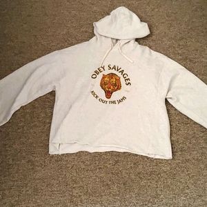 White Wide Sleeve Hoodie